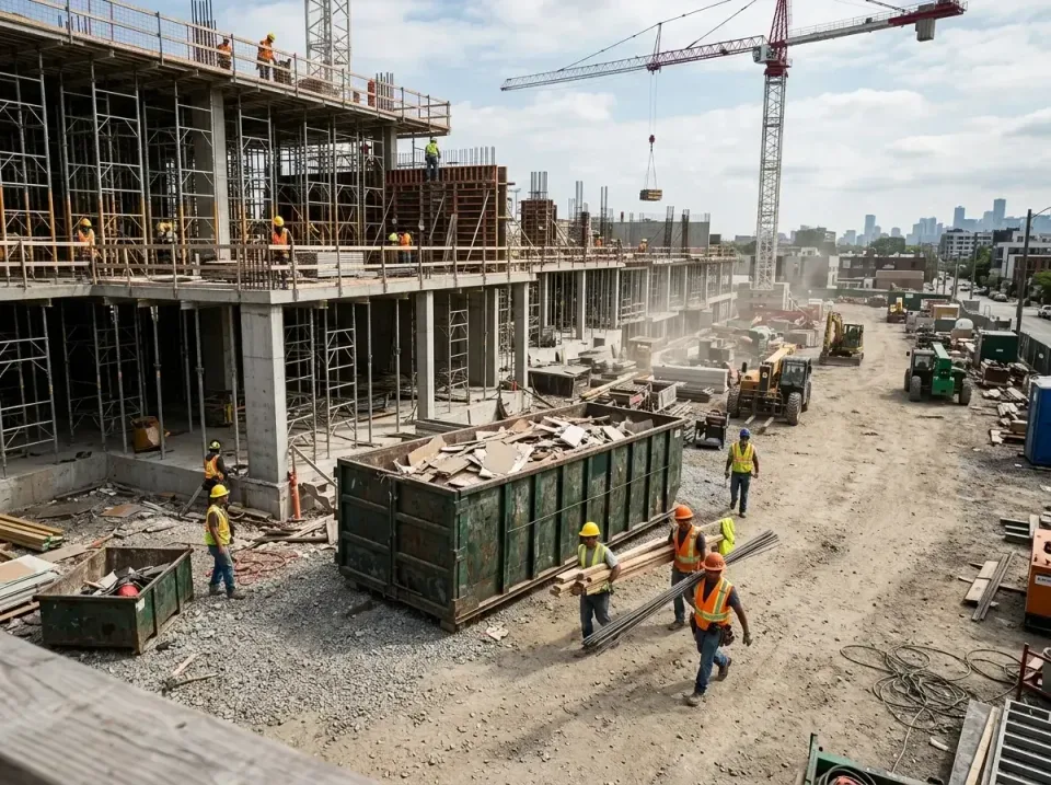 commercial-construction-site-w-002 — frequently asked questions, Low Cost Construction Dumpster Rental in Andover, MN